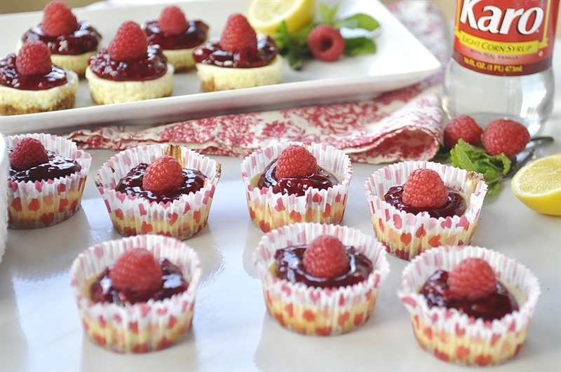 Lemon Raspberry Mini Cheesecake Bites