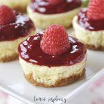 Lemon Raspberry Mini Cheesecake Bites