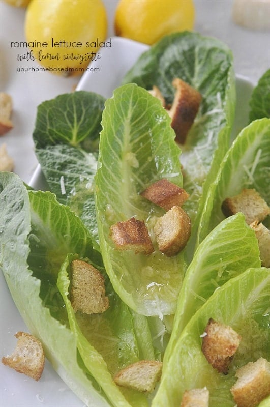 Romaine Lettuce Salad with Lemon Vinaigrette