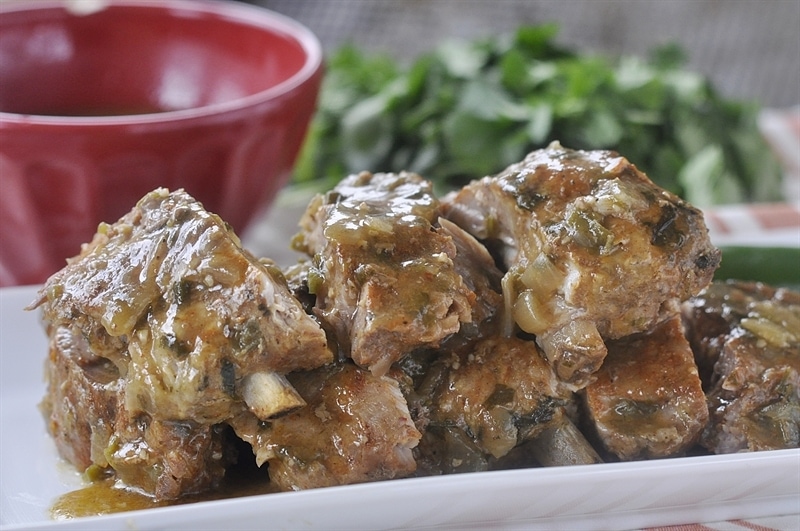 Slow Cooker Green Chile Ribs for Game Day Leigh Anne Wilkes