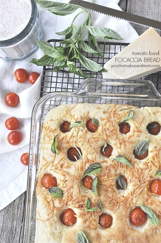 Tomato Basil Focaccia Bread