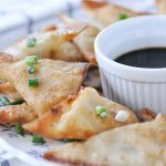 plate of chicken potstickers