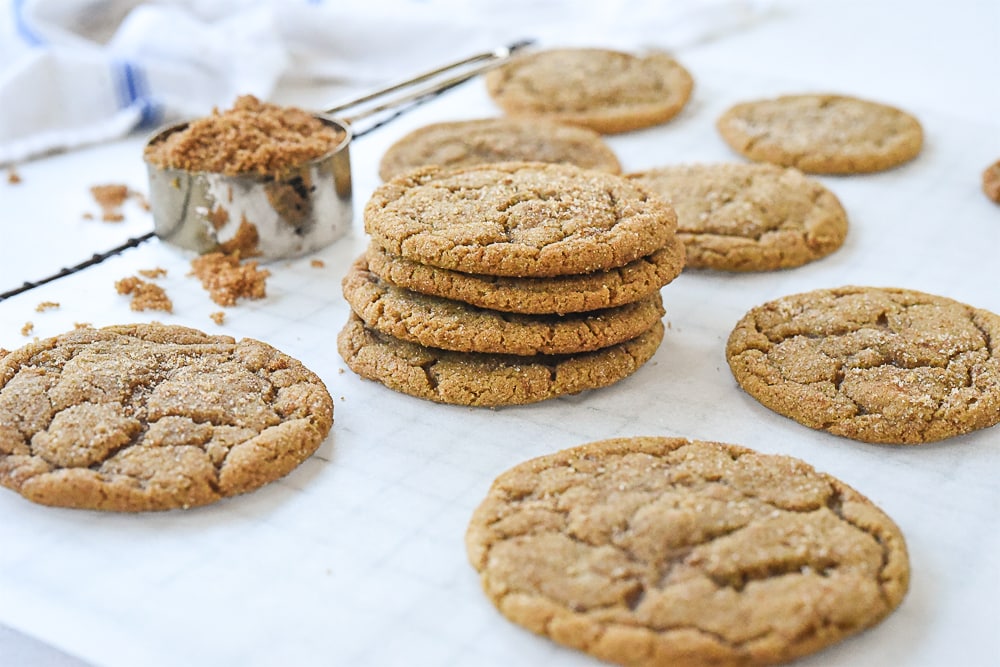 stack of brown sugar cookies