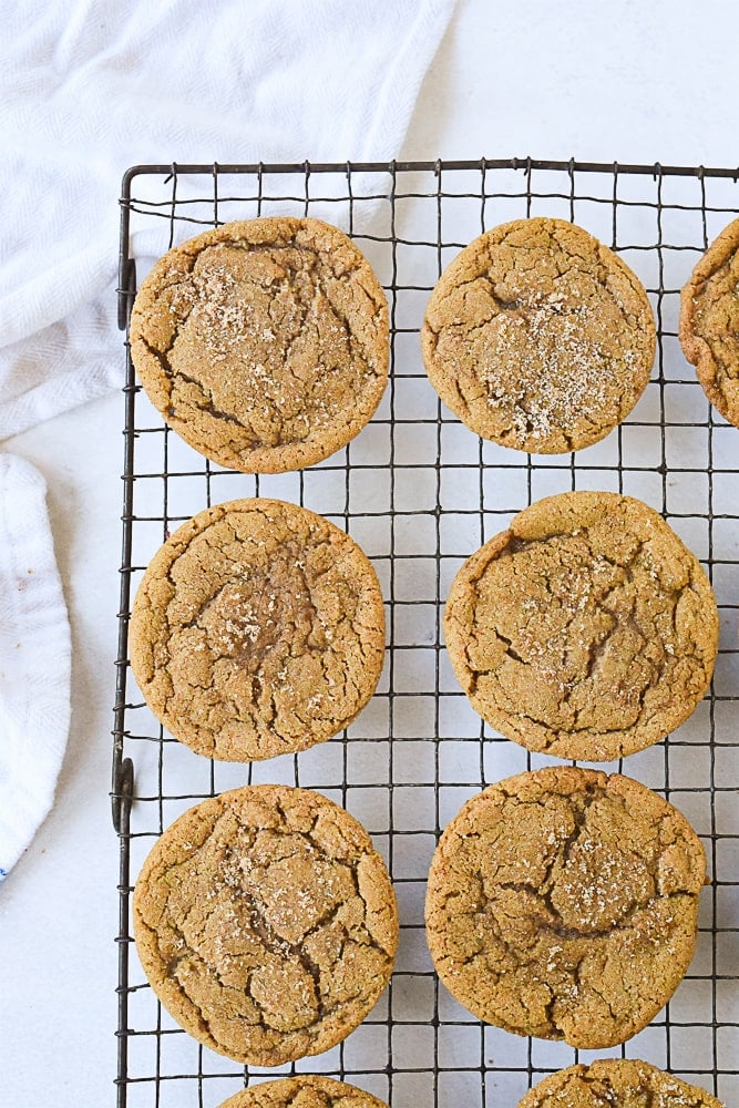 brown sugar cookies on a cooling rack