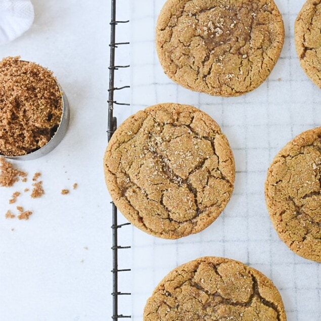 brown sugar cookies on a cooling rack