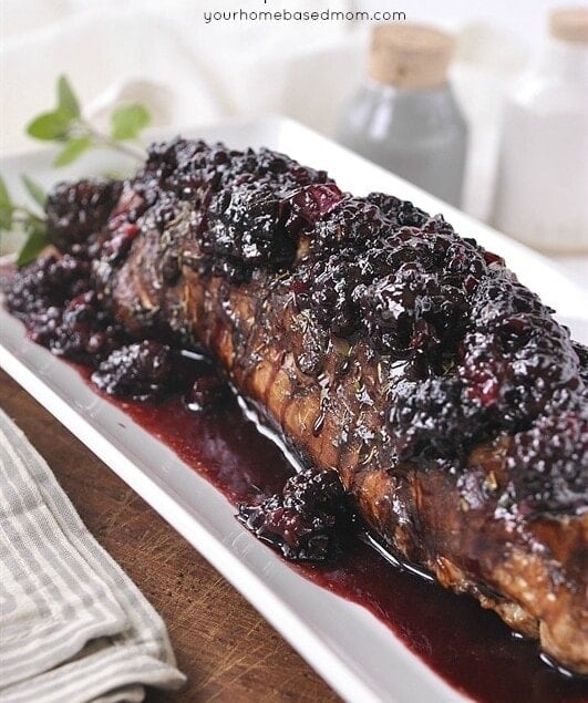 Blackberry Balsamic Herbed Pork Tenderloin