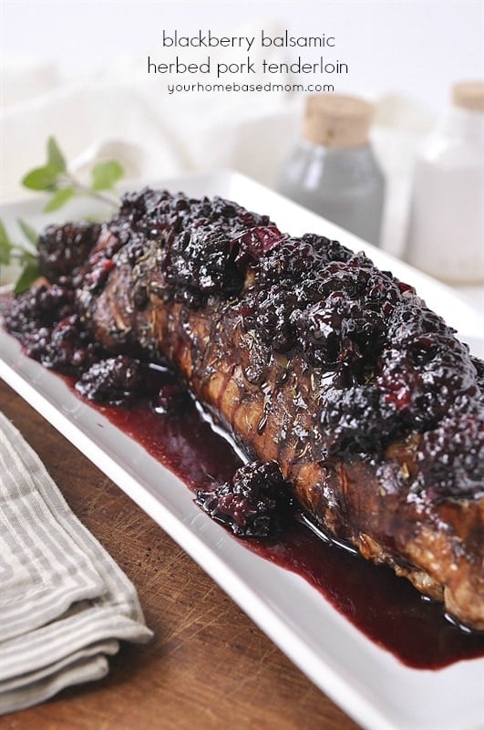 Blackberry Balsamic Herbed Pork Tenderloin