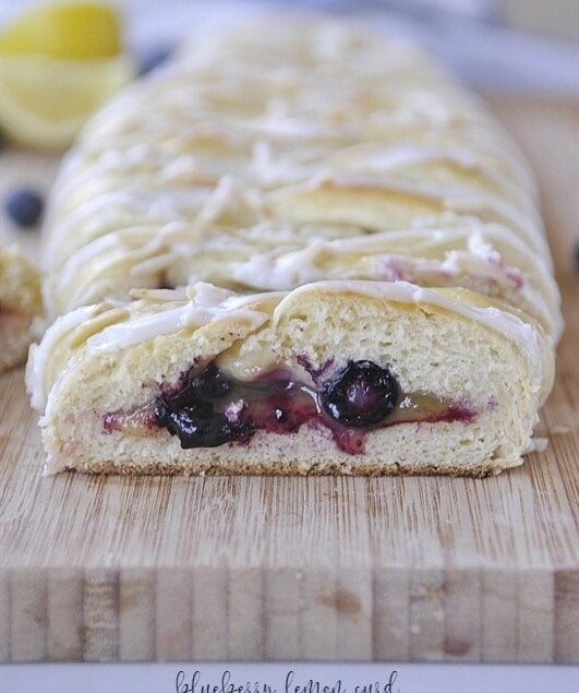 Blueberry Lemon Curd Almond Coffee Cake