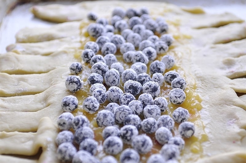 Blueberry Lemon Curd Coffee Cake