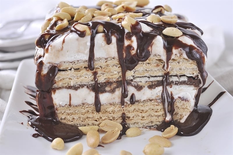 Nutty Bars Ice Cream Cake