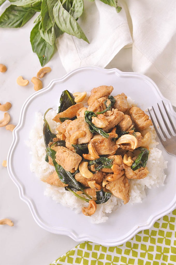 Thai Cashew Chicken and rice