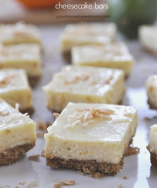 Citrus Cheesecake Bars are a triple threat! - lemon, lime and orange!