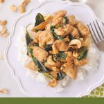 thai basil chicken with cashews - c