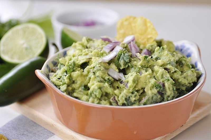 chunky chipotle guacamole in a bowl