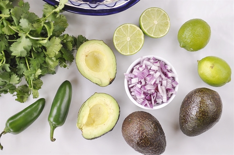 avacado lime onion jalepeno cilantro guacamole ingredients