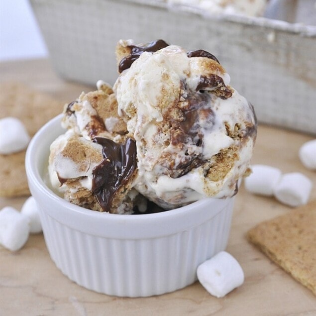 No Churn S'mores Ice Cream