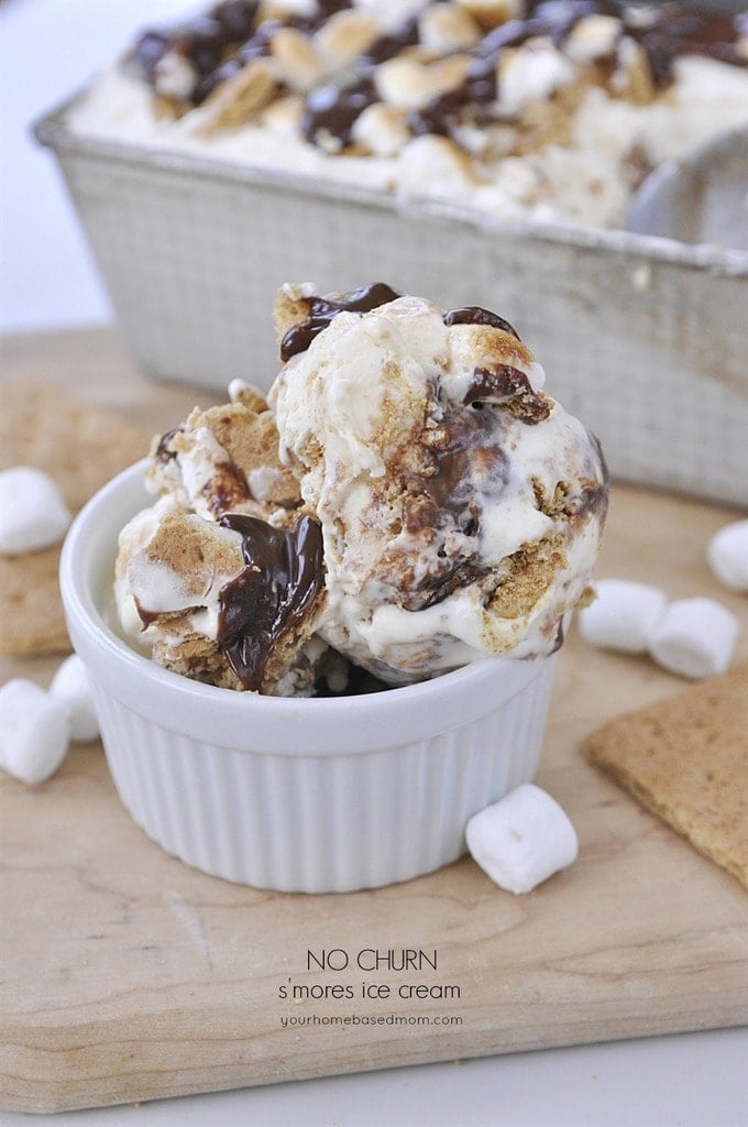 No Churn S'mores Ice Cream