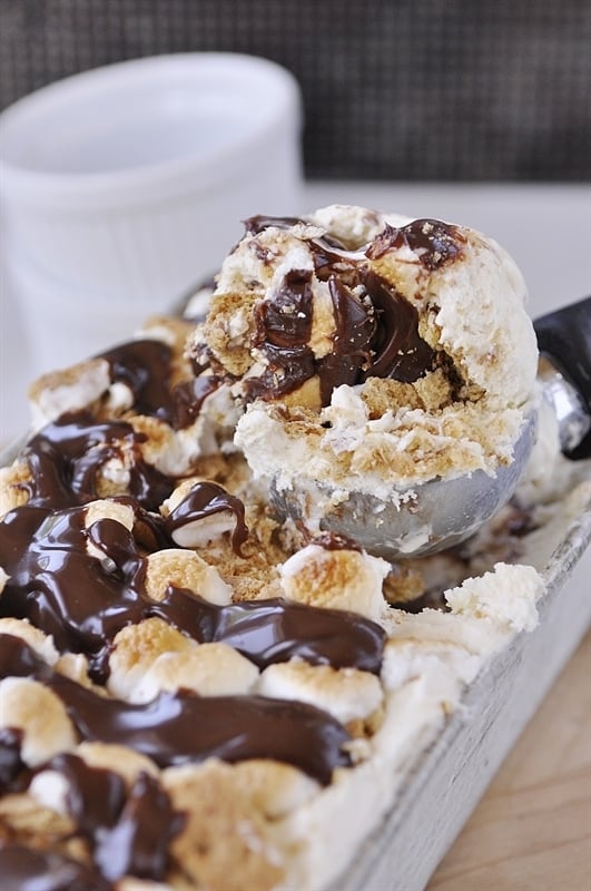 No Churn S'mores Ice Cream