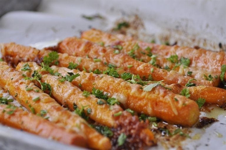 Parmesan Roasted Carrots Recipe by Leigh Anne Wilkes