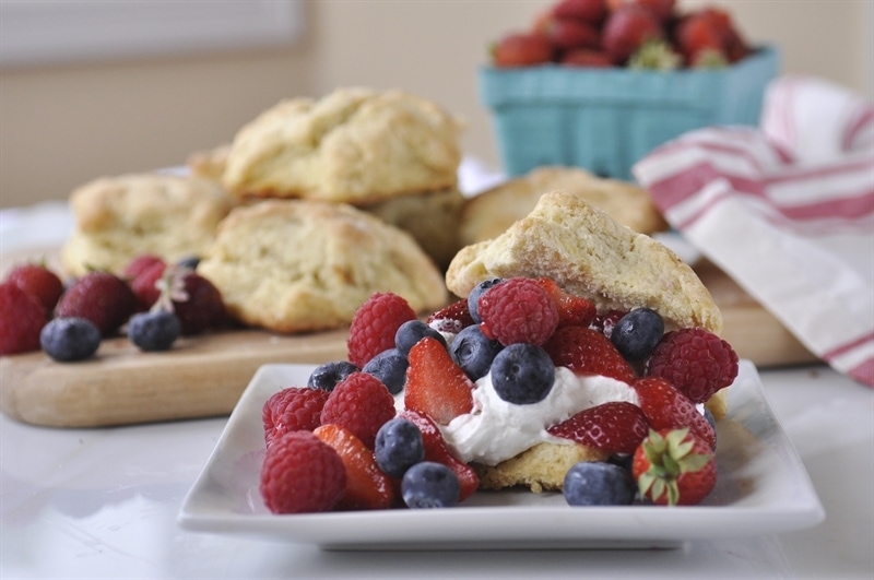 Lemon Berry Shortcakes with Lemon Cream