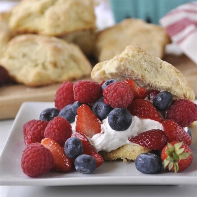 Lemon Berry Shortcakes with Lemon Cream