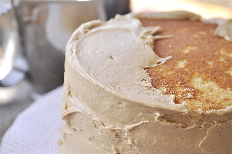 Frosting a Caramel Cake