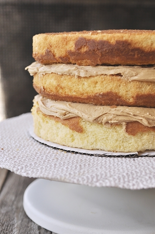 three layer caramel cake
