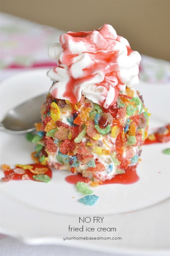 No Fry Fried Ice Cream}Kids Can Cook Your Homebased Mom