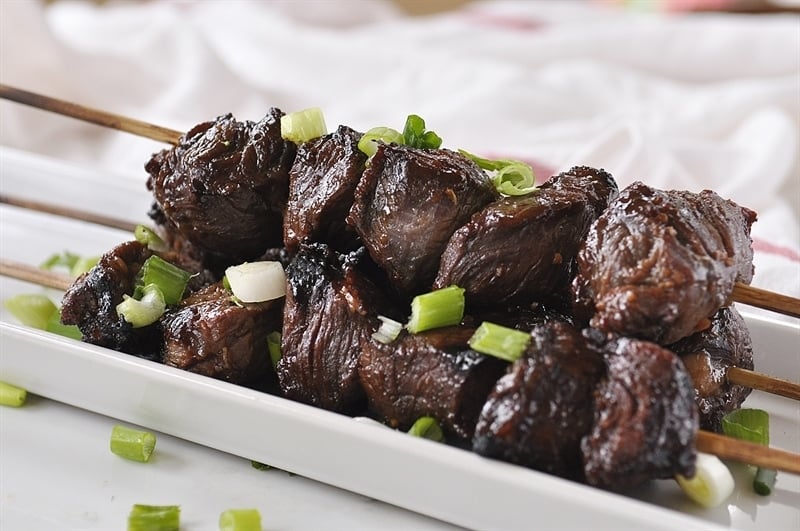 teriyaki beef skewers