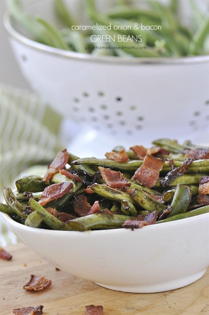 Caramelized Onion and Bacon Green Beans