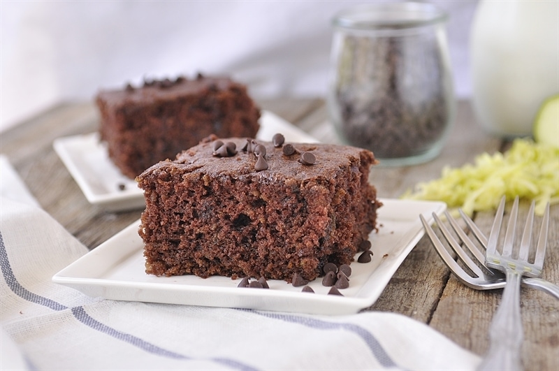 Double Chocolate Zucchini Cake - nobody will even know this dessert is healthy if you don't tell them what's in it! From Leighanne of Your Homebased Mom via thirtyhandmadedays.com