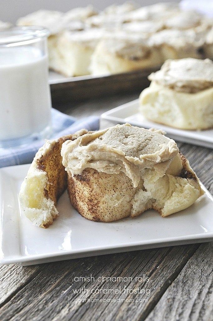 Amish Cinnamon Rolls with Caramel Frosting