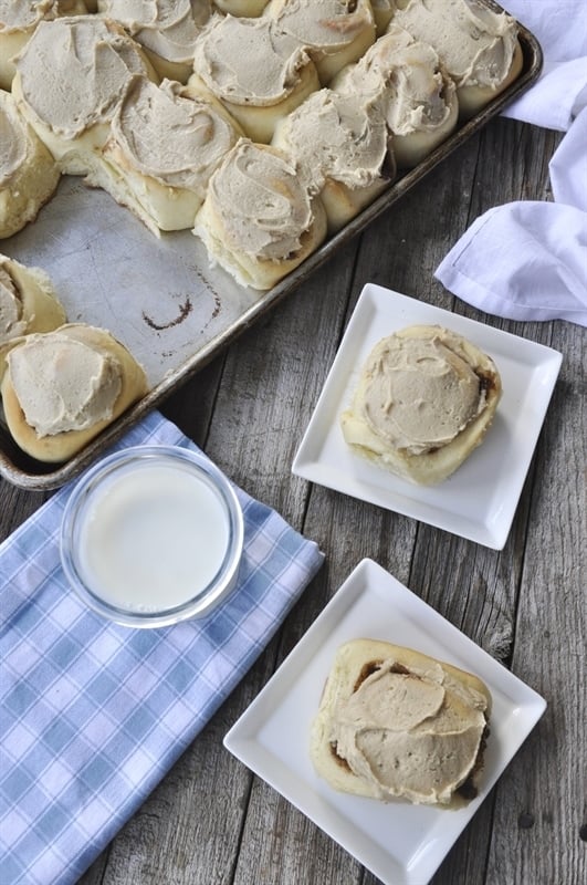 Amish Cinnamon Rolls with Caramel Frosting