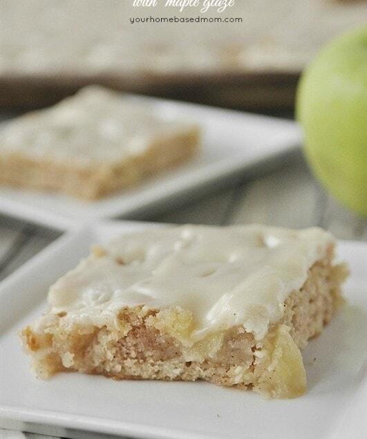 Apple Sheet Cake with Maple Glaze