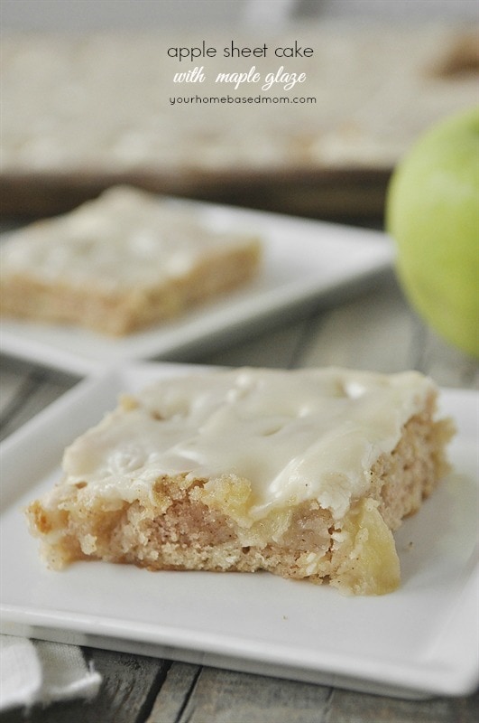 Apple Sheet Cake with Maple Glaze