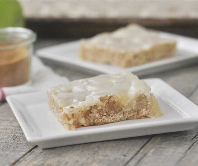 Apple Sheet Cake with Maple Glaze