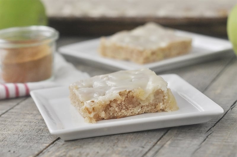 Apple Sheet Cake with Maple Glaze