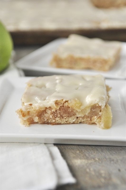 Apple Sheet Cake with Maple Frosting