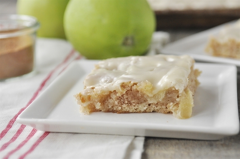 Apple Sheet Cake with Maple Glaze