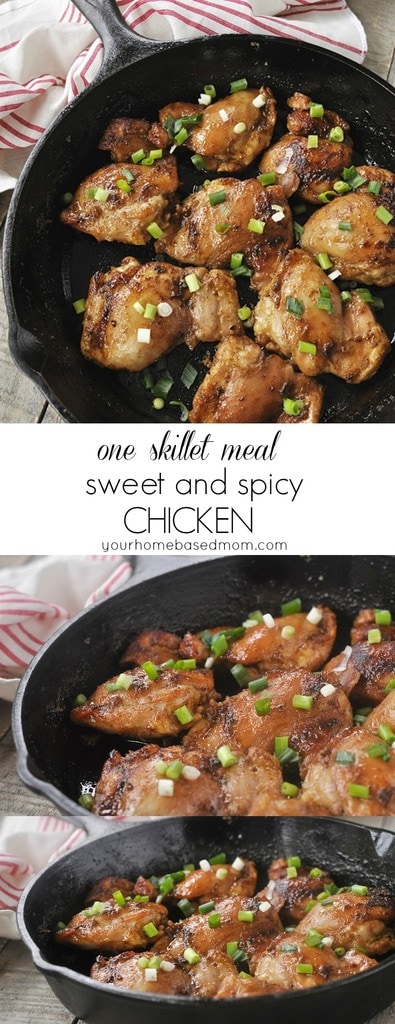 One Skillet Meal, sweet and spicy chicken
