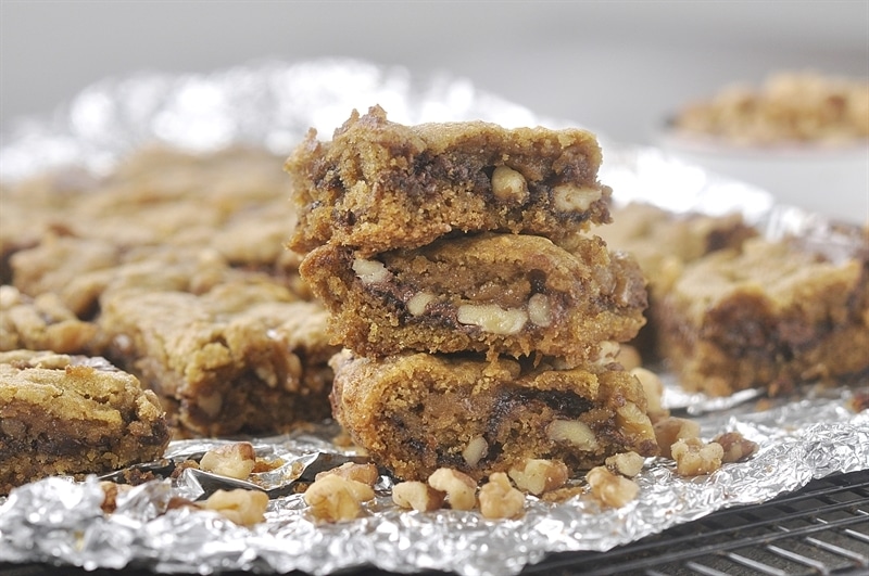 Nutella Pumpkin Walnut Bars Recipe from Your Homebased Mom