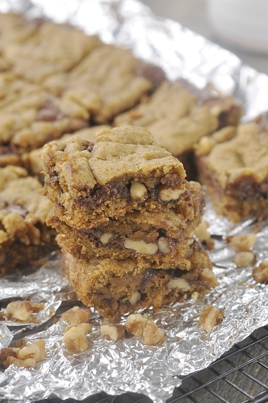 Nutella Pumpkin Walnut Bars Recipe from Your Homebased Mom