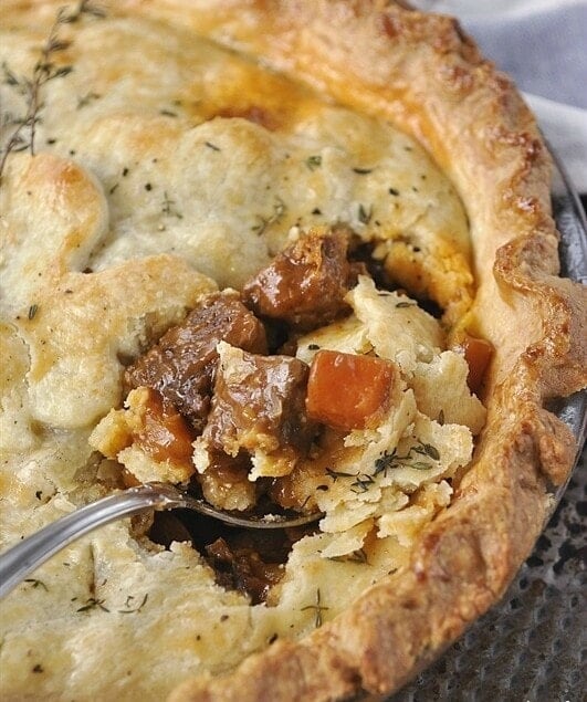 Savory Beef Pot Pie is pure comfort food at it's finest.