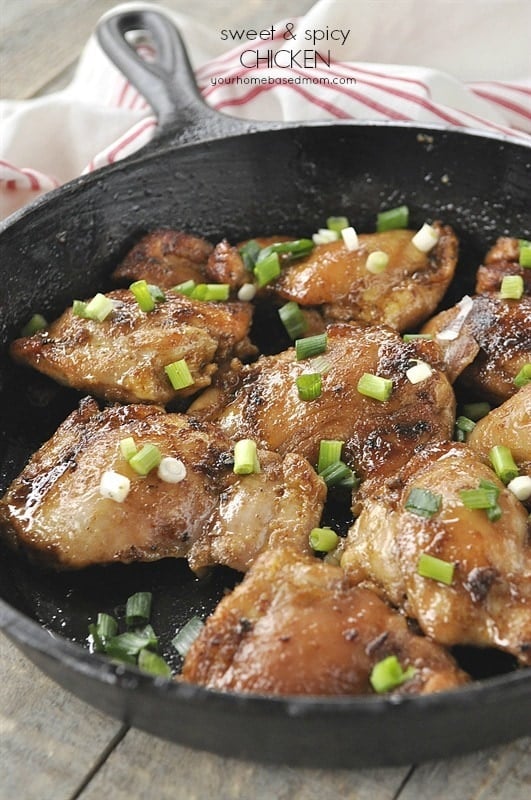 Sweet and Spicy Chicken - a one skillet meal!