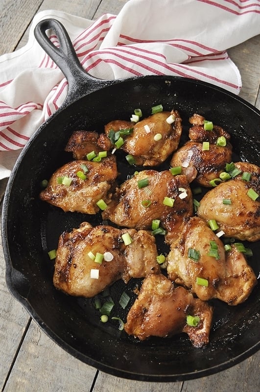 Sweet and Spicy Chicken - one pan meal.