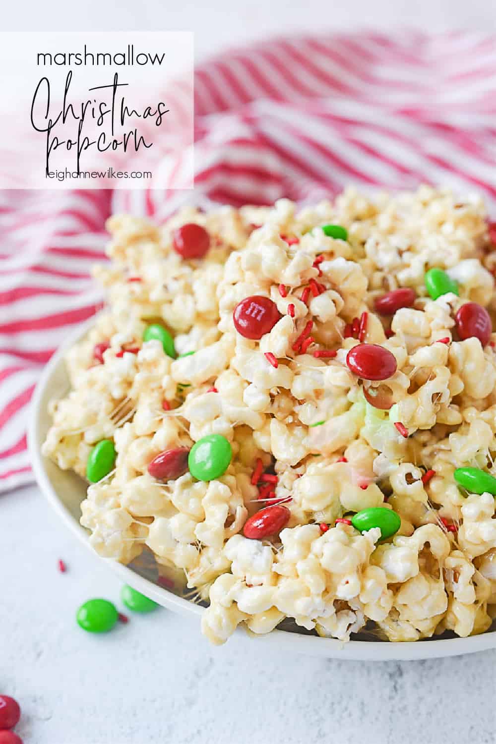 bowl of Christmas Popcorn