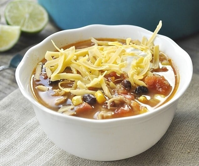 Fiesta Turkey SOup - the perfect solution to leftover turkey