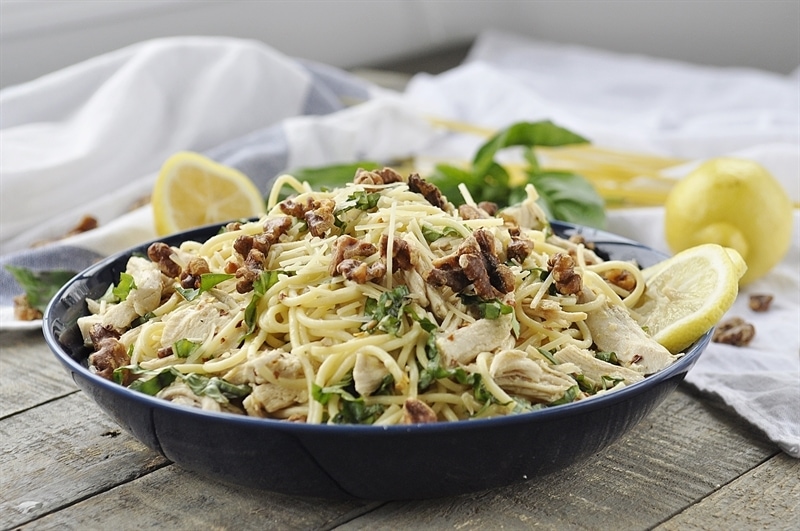 Lemon Basil Chicken Pasta