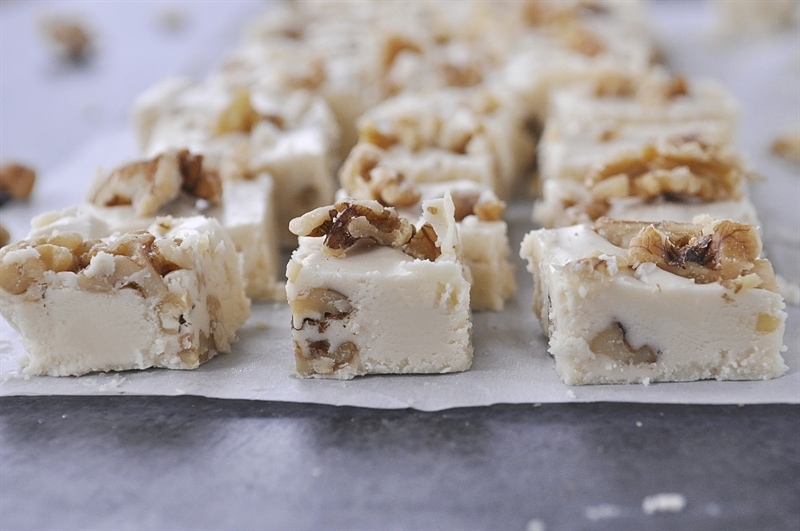 sliced Maple Walnut Fudge