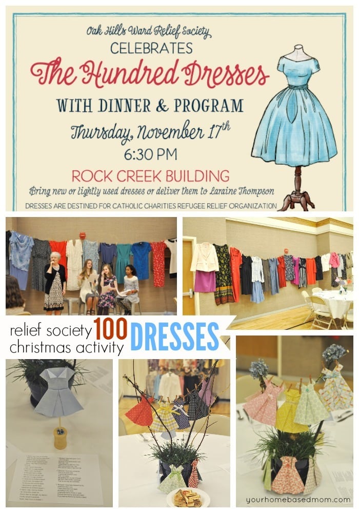 100 Dresses Relief Society Christmas Activity